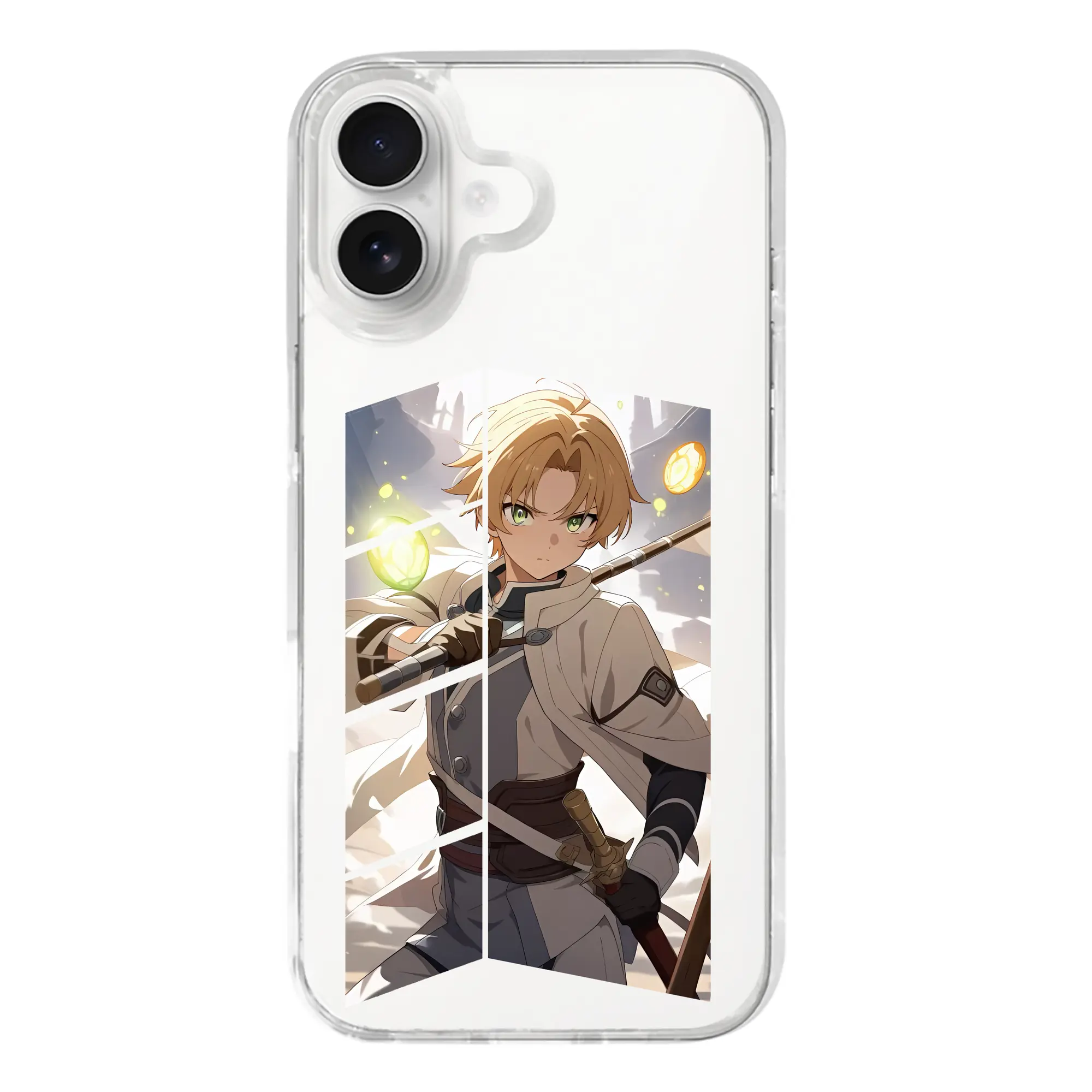 無職転生 グッズ,ルーデウス・グレイラット - iPhone 17シリーズ 透明スマホケース – 薄型・耐衝撃・精密フィット保護カバー